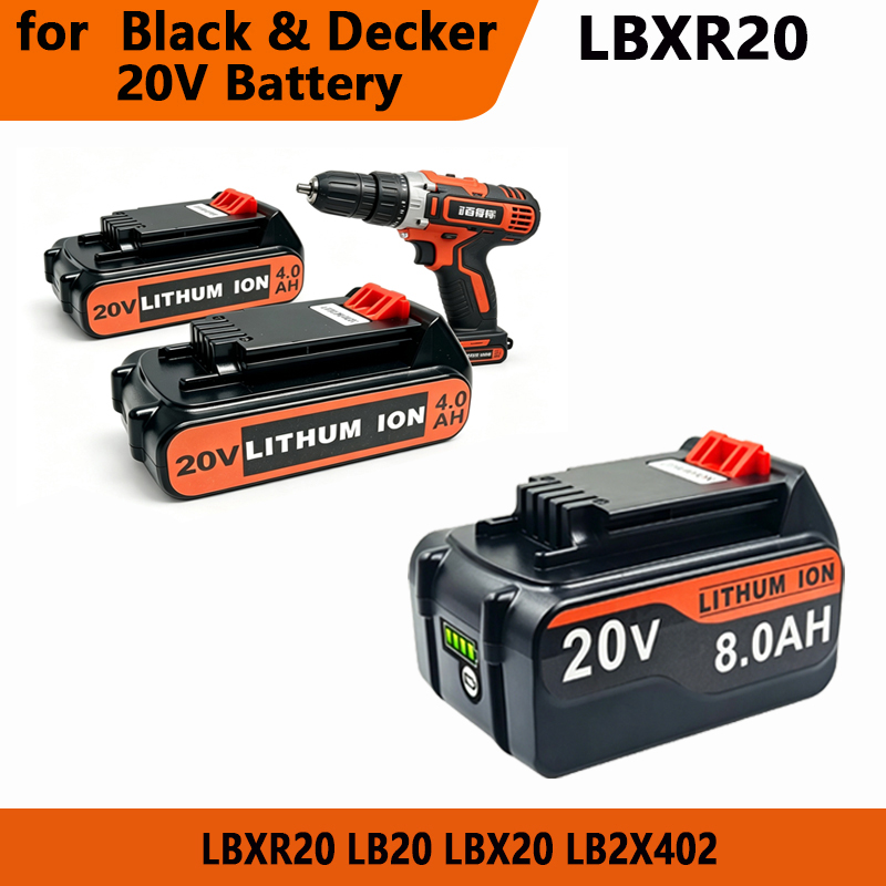 Black+Decker Tool Cordless - voor 3/4/6/8Ah Lange looptijd BL2018 Lithium