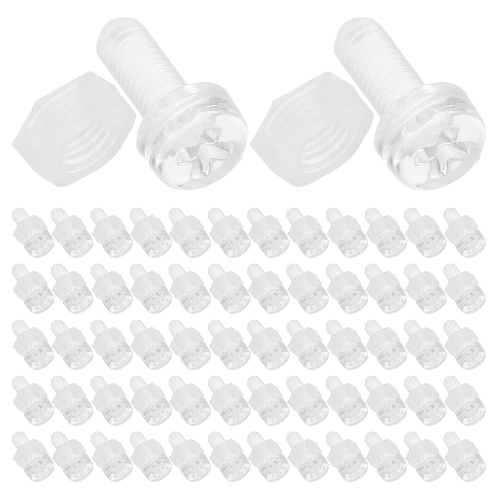 Furniture Hardware Display - 100-delige transparante acryl schroefmoer set, transparante