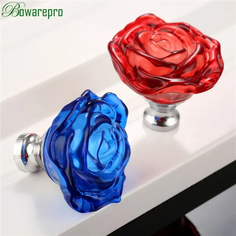 Furniture Hardware Manufacturers - Bowarepro 50Mm Crystal Rose Glas Handvat