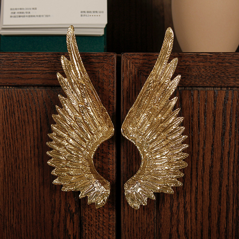 Unique Furniture Hardware Pulls - Nordic Creative Wing Pull Messing Deurgreep