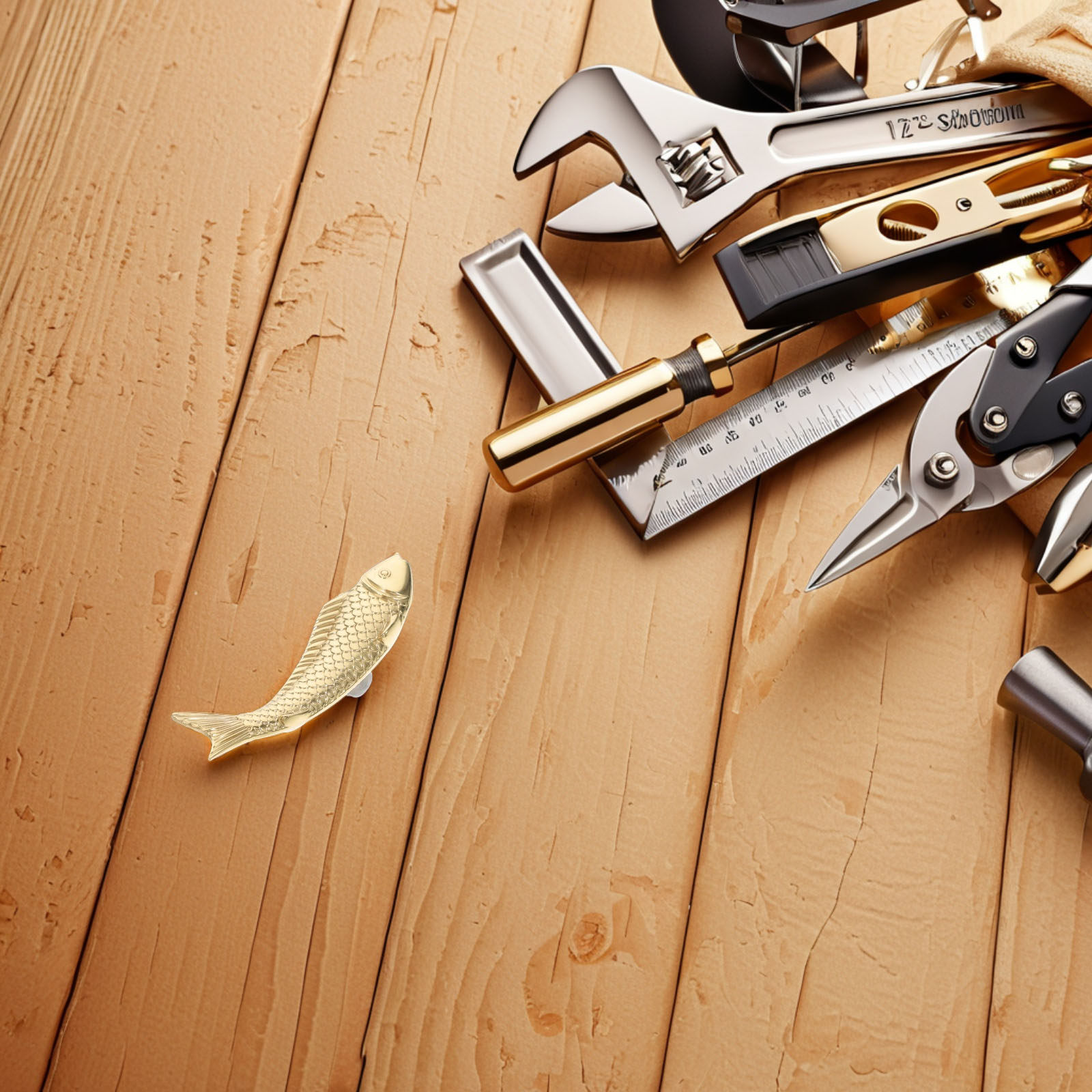 Unique Furniture Hardware Pulls - Decoratieve messing visgrepen voor laden, kasten,