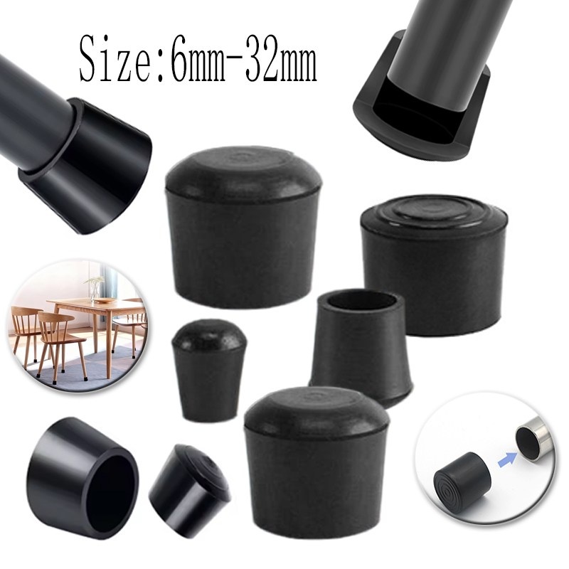 Furniture Hardware Brackets - Ronde Rubberen Stoelpoot Pad 6/7.5/9/10/12-32mm Meubilair