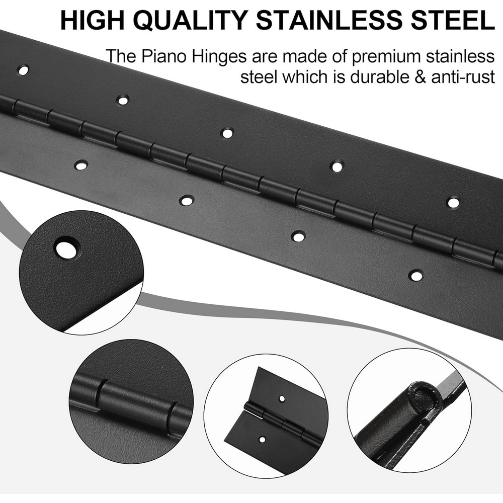 6in-20in Zwarte pianoscharnier - Piano Hinge Continuous recensie en prijs