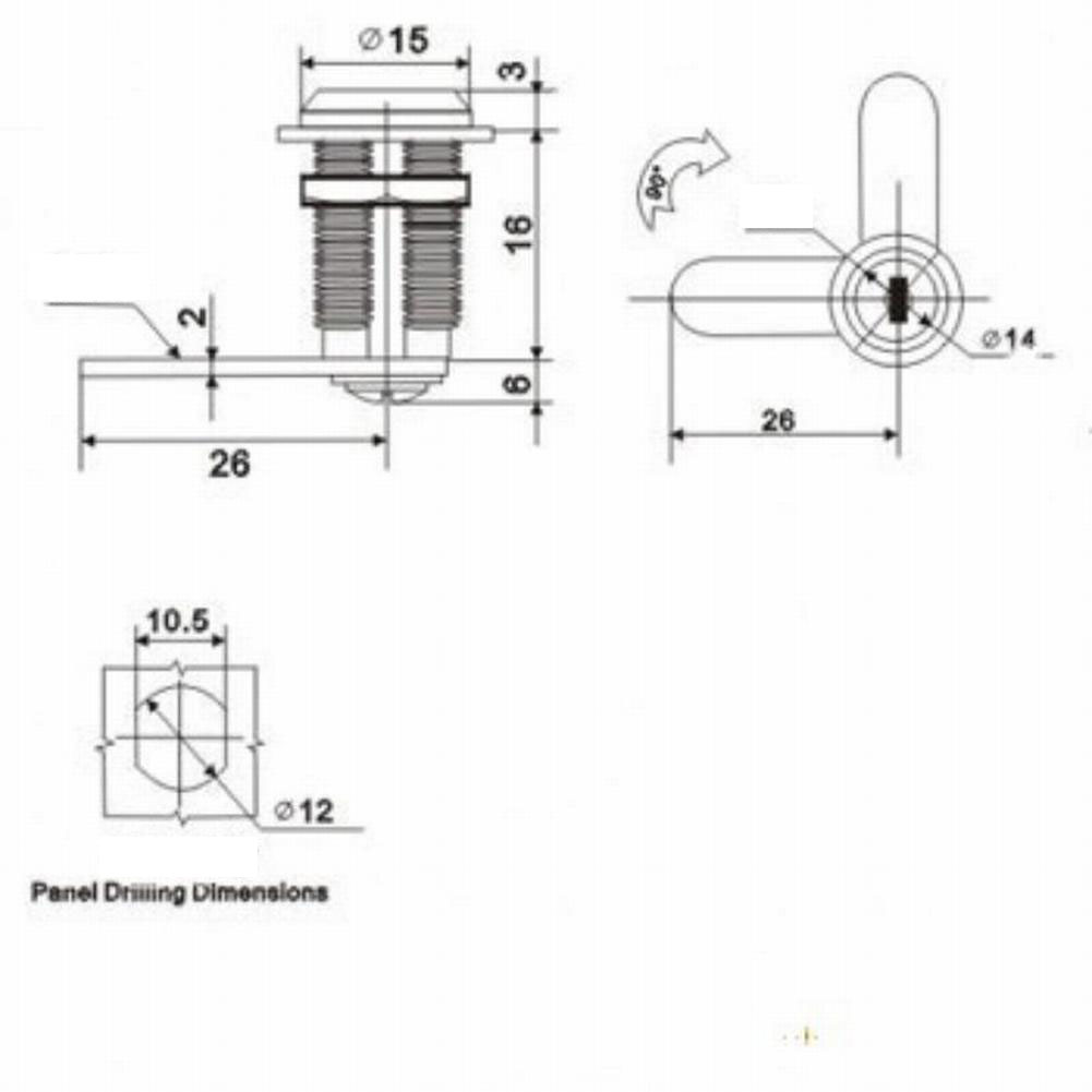 Metalen cilinderslot Kast Lock - Furniture Hardware Cam Lock recensie en prijs