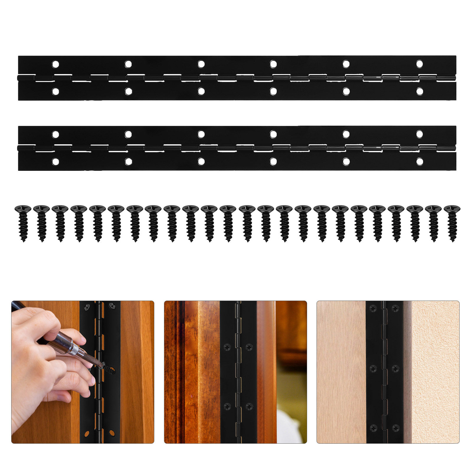 1Set Zwart RVS Heavy Duty Pian - Piano Hinge Continuous recensie en prijs